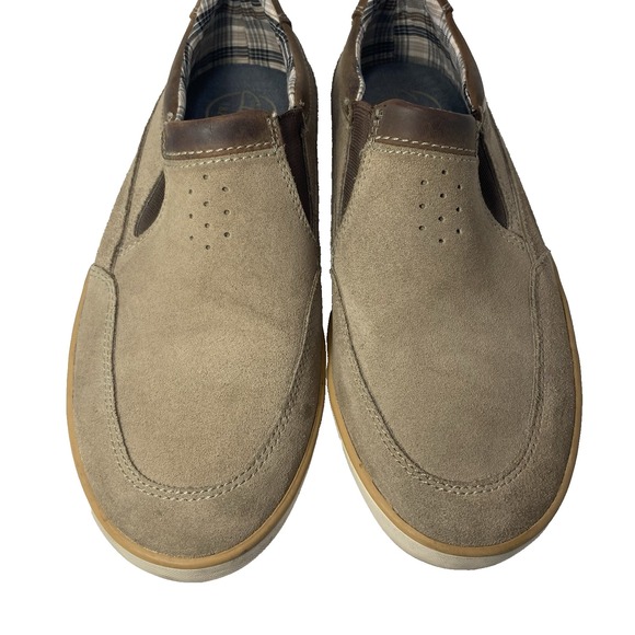 Clark's Men's Tan Slip On Suede Shoes Size 10M Pre-owned - Picture 5 of 11